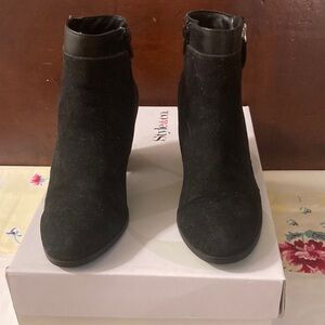 Style & Co. Elegant Black Ankle Booties